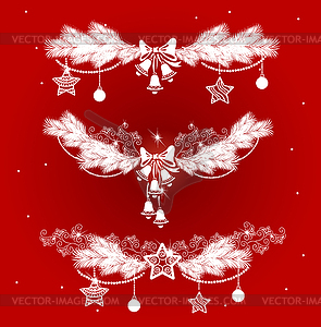 Premium Vector  A set of christmas decorations and accessories.