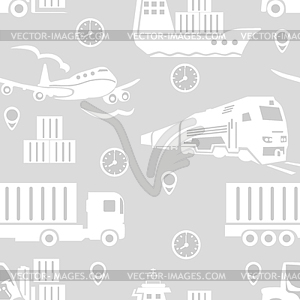 Freight transport seamless pattern  - royalty-free vector image