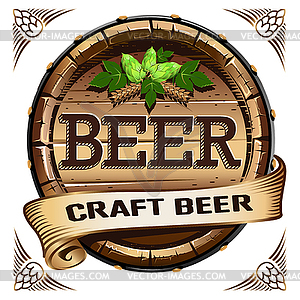 Craft beer label  - vector clip art