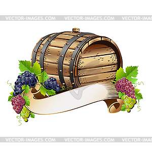 Wine barrel - vector image