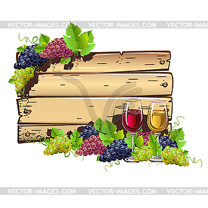 Wine empty frame - vector clipart