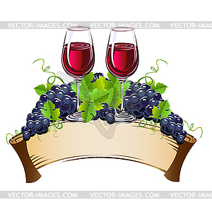 Wine glasses still life  - vector clip art