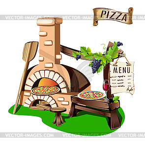 Пиццерия - векторная иллюстрация