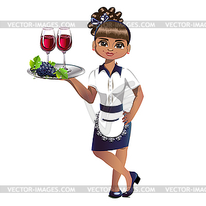 Waitress  - vector clipart