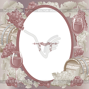 Wine frame  - vector image