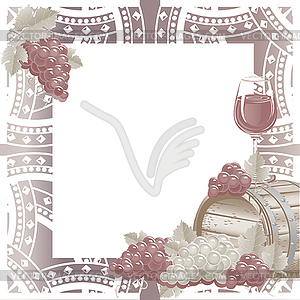 Wine frame  - vector image
