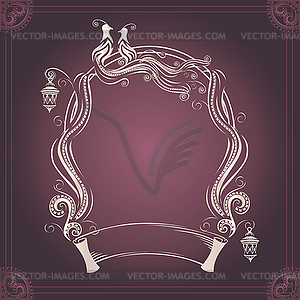 Wedding frame  - royalty-free vector clipart