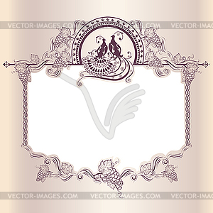 Свадебная рамка - стоковое векторное изображение