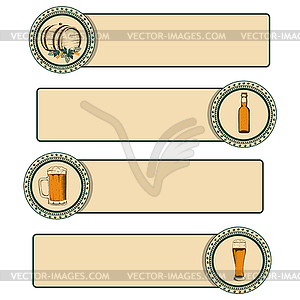 Vintage beer frame  - vector image