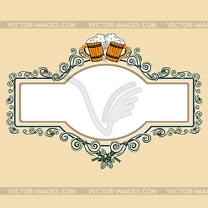 Vintage beer frame  - vector clipart