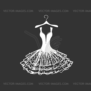 Блестящее платье - изображение в векторе / векторный клипарт