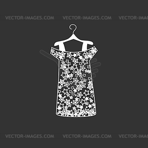 Блестящее платье - векторный дизайн