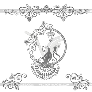 Fairy wedding birds  - vector clipart / vector image