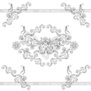 Fairy wedding birds  - vector clip art