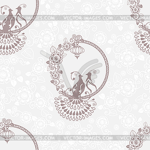 Wedding seamless patterns  - vector clipart