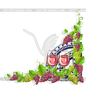 Wine frame 14 - vector clipart