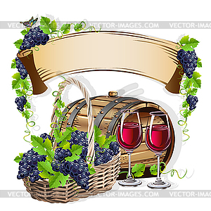 Wine still life  - vector clipart