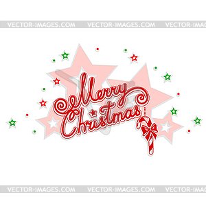 Merry Christmas Label - vector clipart