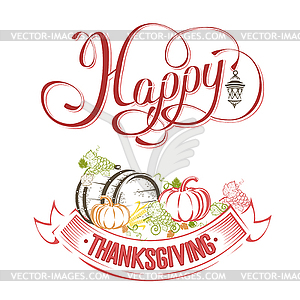 Happy Thanksgiving day - vector image