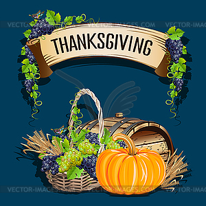 Happy Thanksgiving day - vector clipart