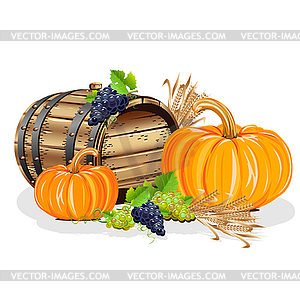 Harvesting realistic still life - vector clipart