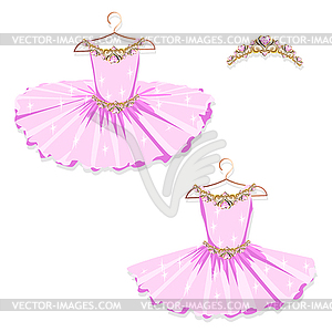 Dance dress on a hanger  - vector clipart