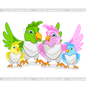 Cheerful Parrot - vector clipart