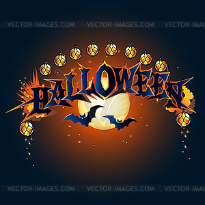 Halloween poster - vector clip art