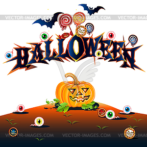 Плакат Хэллоуина - векторное изображение клипарта