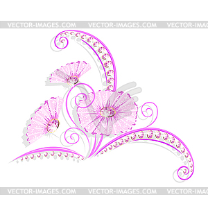 Beautiful decoration with jewelry design - vector clip art