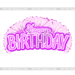 Happy birthday pink  - vector clipart / vector image