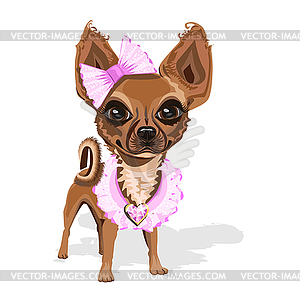 Little doggy princess  - vector clipart