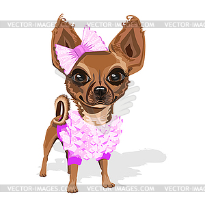 Little doggy princess  - vector image