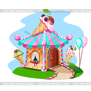 House of ice cream - vector clipart