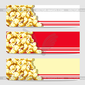 Popcorn banner - vector image