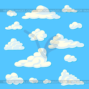 Cartoon clouds set  - vector image