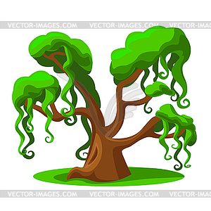 Cartoon tree - vector clipart