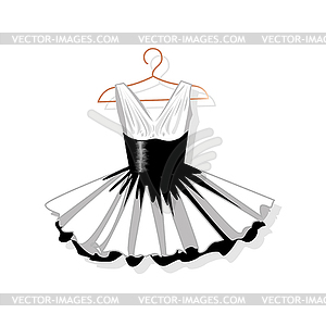 Dress on a hanger - vector clipart / vector image