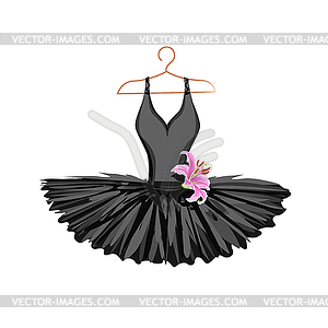 Dance dress on a hanger 10 - color vector clipart