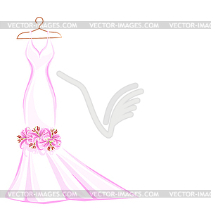 Wedding dress watercolor  - vector clipart / vector image