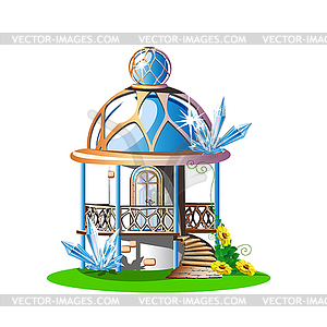 Blue fairy castle  - vector image