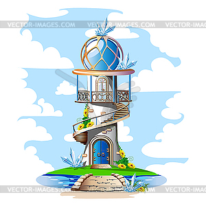 Fairytale castle  - royalty-free vector clipart