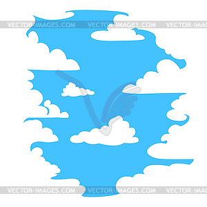 Sky in clouds - vector clip art