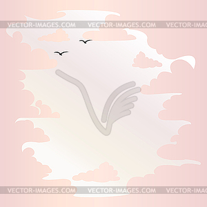 Sky in clouds - royalty-free vector clipart