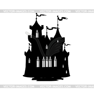 Silhouette of fairy castle - vector clipart