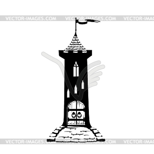 Silhouette of fairy castle - vector image