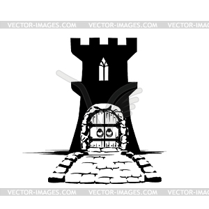 Silhouette of fairy castle - vector image