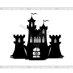 Silhouette of fairy castle - vector clipart
