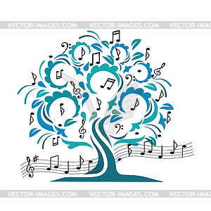 Музыкальное дерево - графика в векторном формате