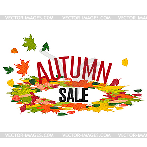 Autumn tree with colorful leaves - vector image